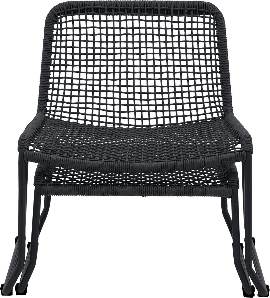 Gallery Garden Sassano Lounge Chair with Footstool Black | Shackletons