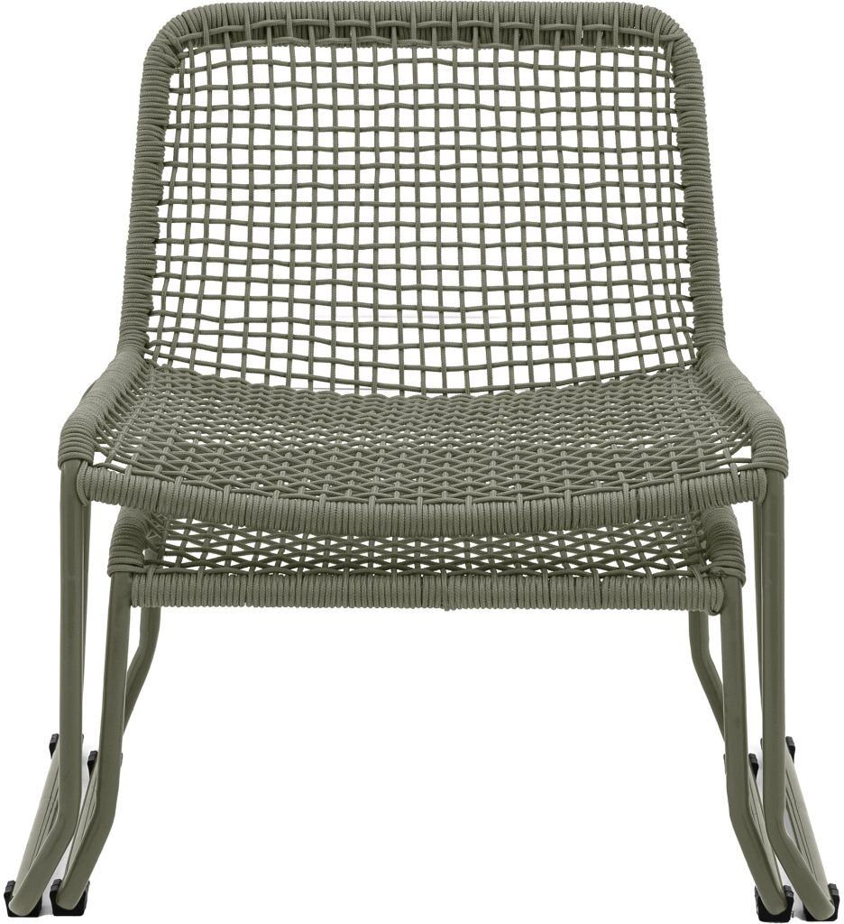 Gallery Garden Sassano Lounge Chair with Footstool Green | Shackletons