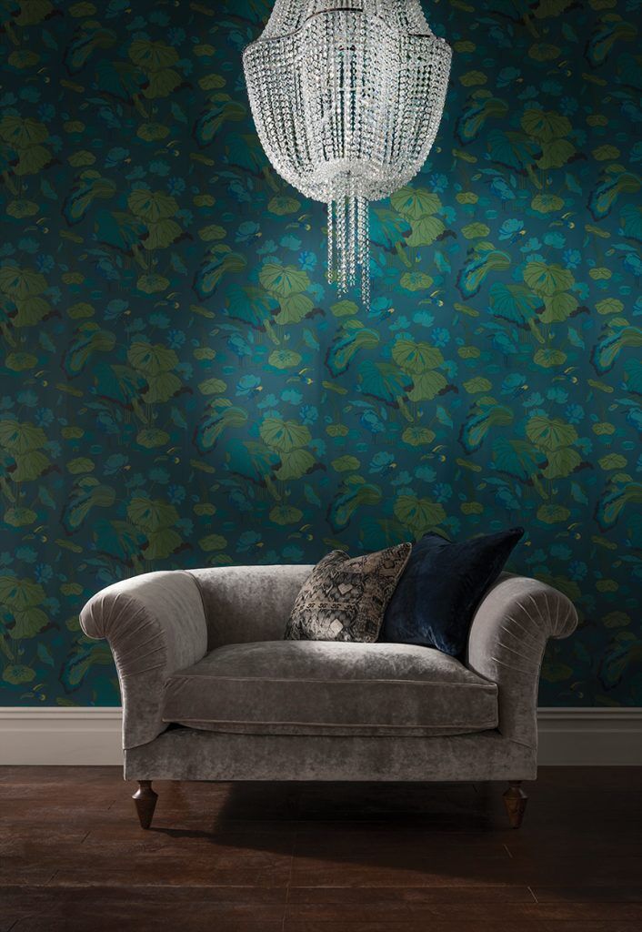 Spink  Edgar Loretta Snuggler Sofa shown in Opium Diamond | Shackletons