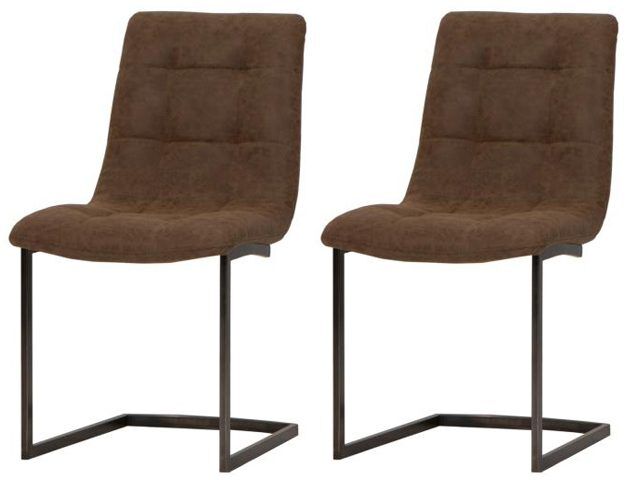 Pair of Carlton Furniture   Hampton Chairs   PU Tan | Shackletons