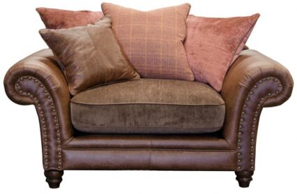 Alexander  James Hudson Pillow Back Snuggler Chair Jin Brown | Shackletons