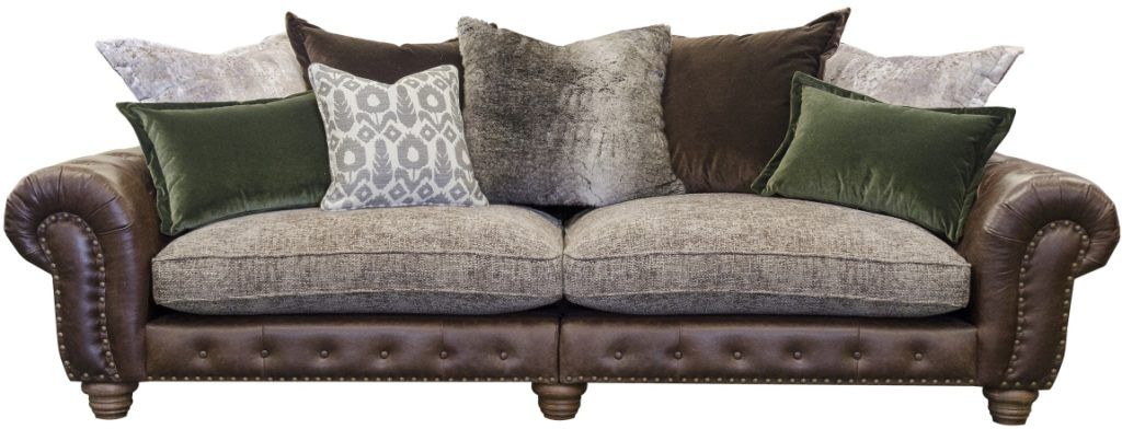 Alexander  James Wilson Grand Split Sofa Pillow Back in Satchel Nutmeg | Shackletons