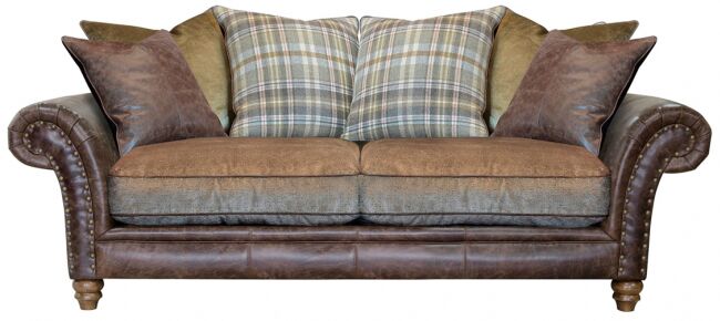 Alexander  James Hudson Pillow Back 3 Seater Sofa Satchel Nutmeg | Shackletons