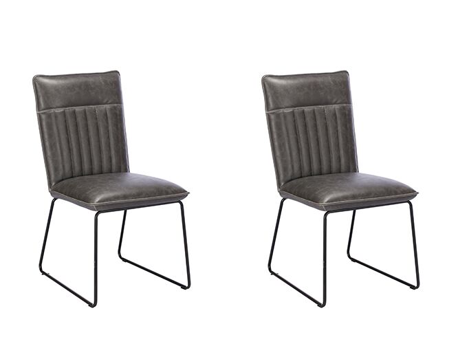 Pair of Baker Cooper Dining Chairs   Grey | Shackletons