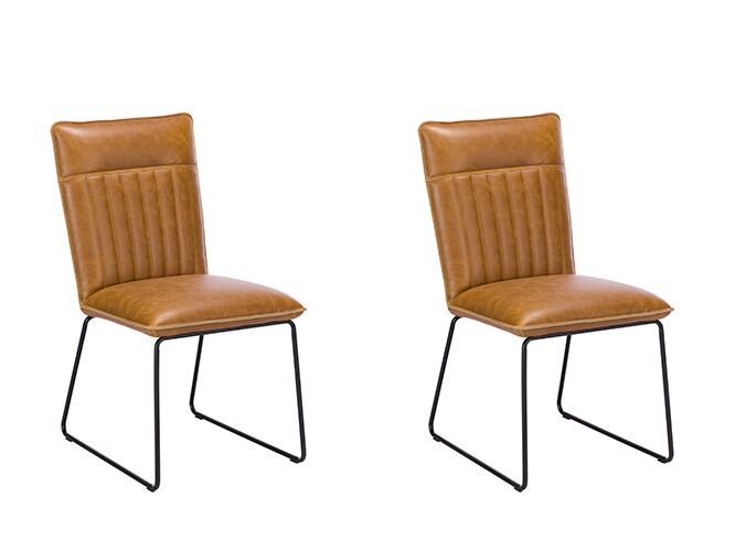 Pair of Baker Cooper Dining Chairs   Tan | Shackletons