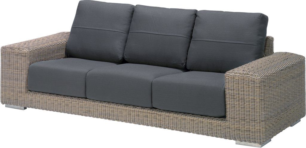 4 Seasons Outdoor Kingston 3 Seat Lounge Sofa  in Pure Weave | Shackletons