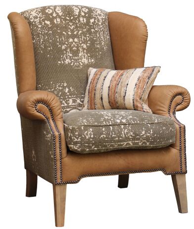 Tetrad Montana Wing Chair  in Atacama Nutmeg Leather | Shackletons