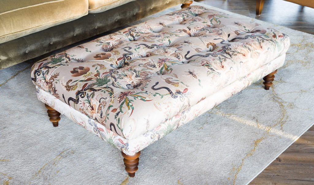 Alexander  James Felicity Stool in Heaven Natural Fabric | Shackletons