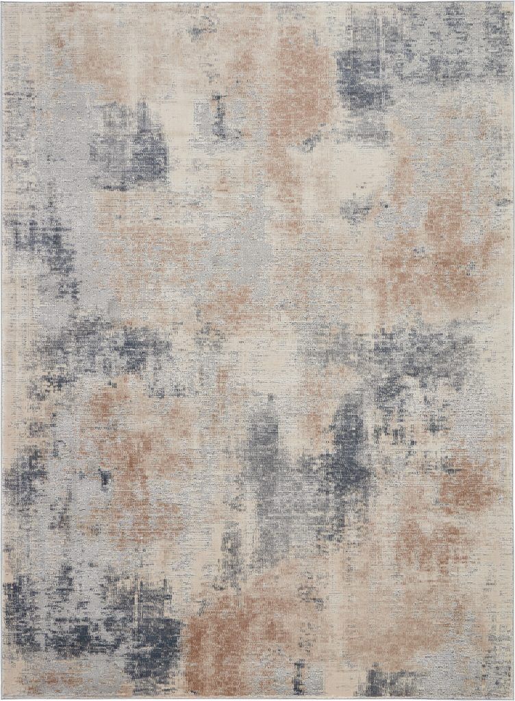Nourison Rugs   Rustic Textures Rectanglular RUS02 Rug in Beige  Grey   39m x 28m | Shackletons