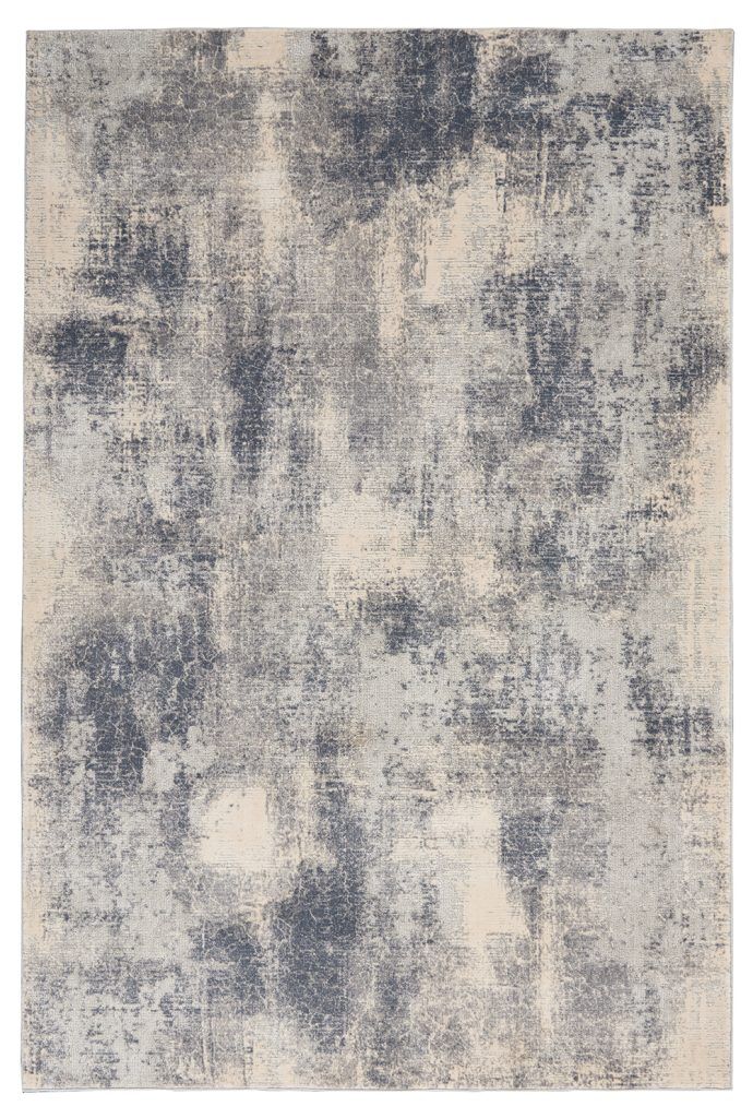 Nourison Rugs   Rustic Textures Rectanglular RUS02 Rug in Blue  Ivory   22m x 16m | Shackletons