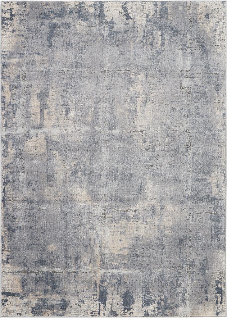 Nourison Rugs   Rustic Textures Rectanglular RUS06 Rug in Grey  Beige   18m x 12m | Shackletons