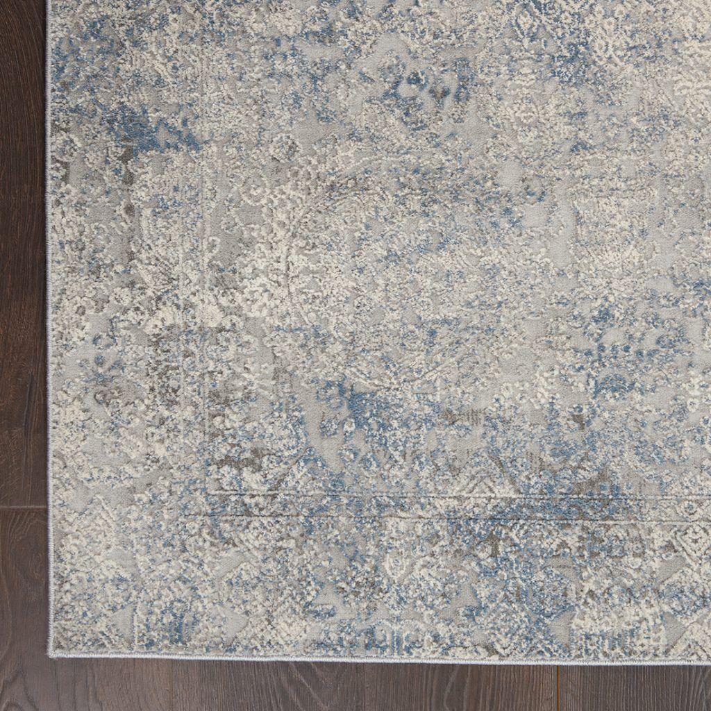 Nourison Rugs   Rustic Textures Rectanglular RUS09 Rug in Ivory  Light Blue   22m x 16m | Shackletons