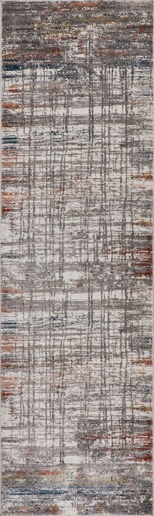 Nourison Rugs   Rustic Textures Runner RUS12 Rug in Grey  Multicolour   23m x 066m | Shackletons