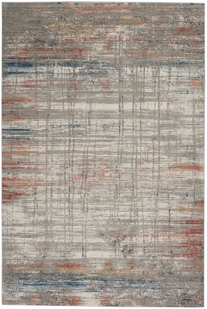 Nourison Rugs   Rustic Textures Rectanglular RUS12 Rug in Grey  Multicolour   18m x 12m | Shackletons