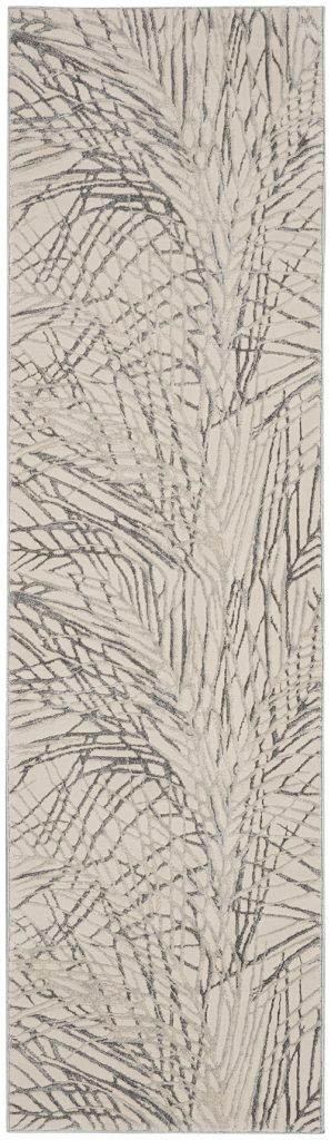 Nourison Rugs   Rustic Textures Runner RUS17 Rug in Ivory  Grey   23m x 066m | Shackletons