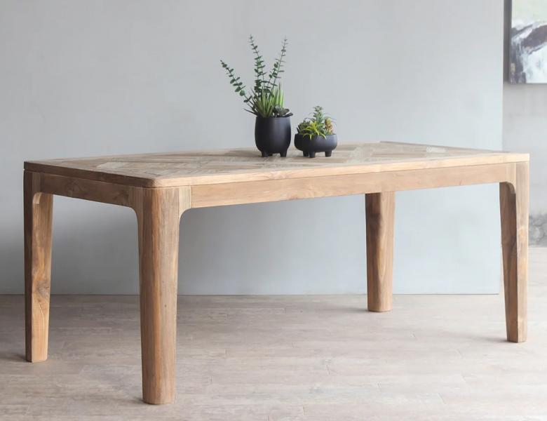 Carlton Furniture   Arch 160cm Dining Table in Recycled Teak | Shackletons