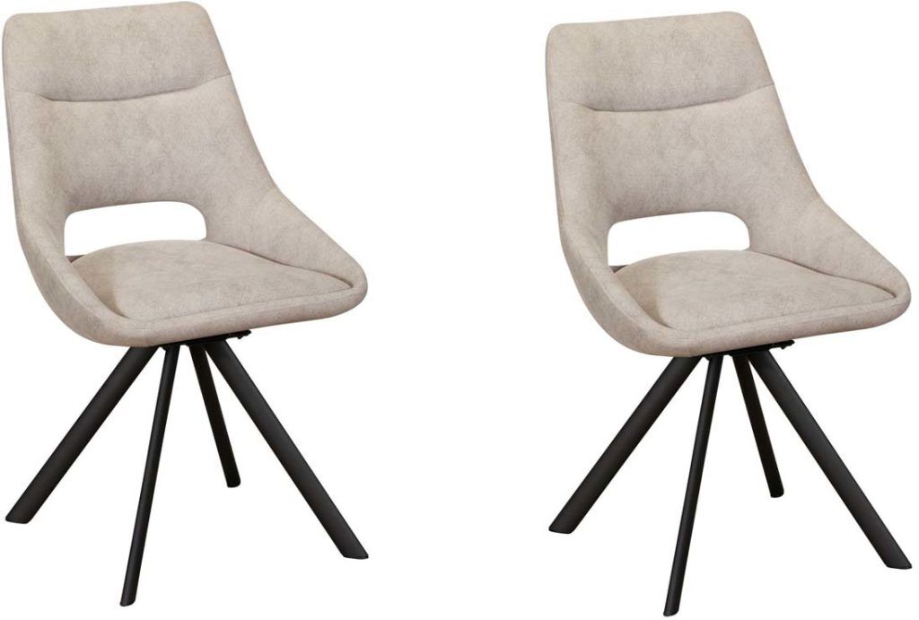 Pair of Baker Paige Dining Chairs   Light Grey | Shackletons