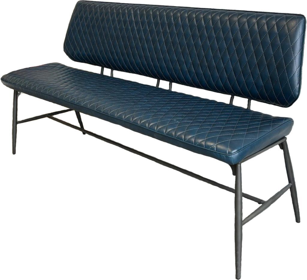 Baker Furniture Dalton Bench   Blue | Shackletons