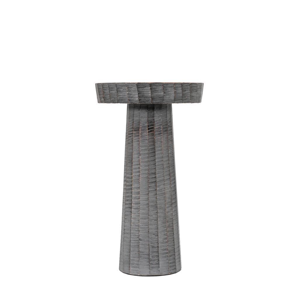 Gallery Direct Enya Candlestick Small Antique Grey | Shackletons