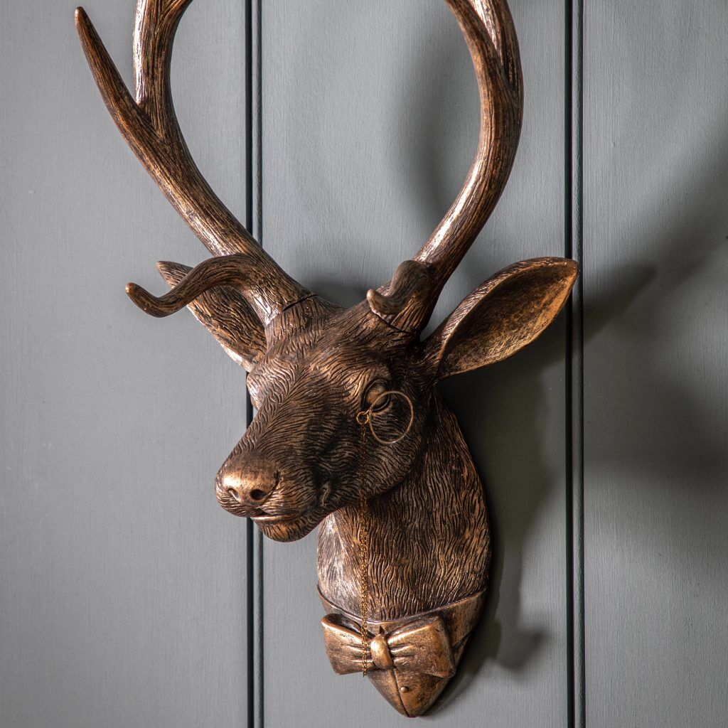 Gallery Direct Sir Cameron Stag Wall Decor Bronze | Shackletons