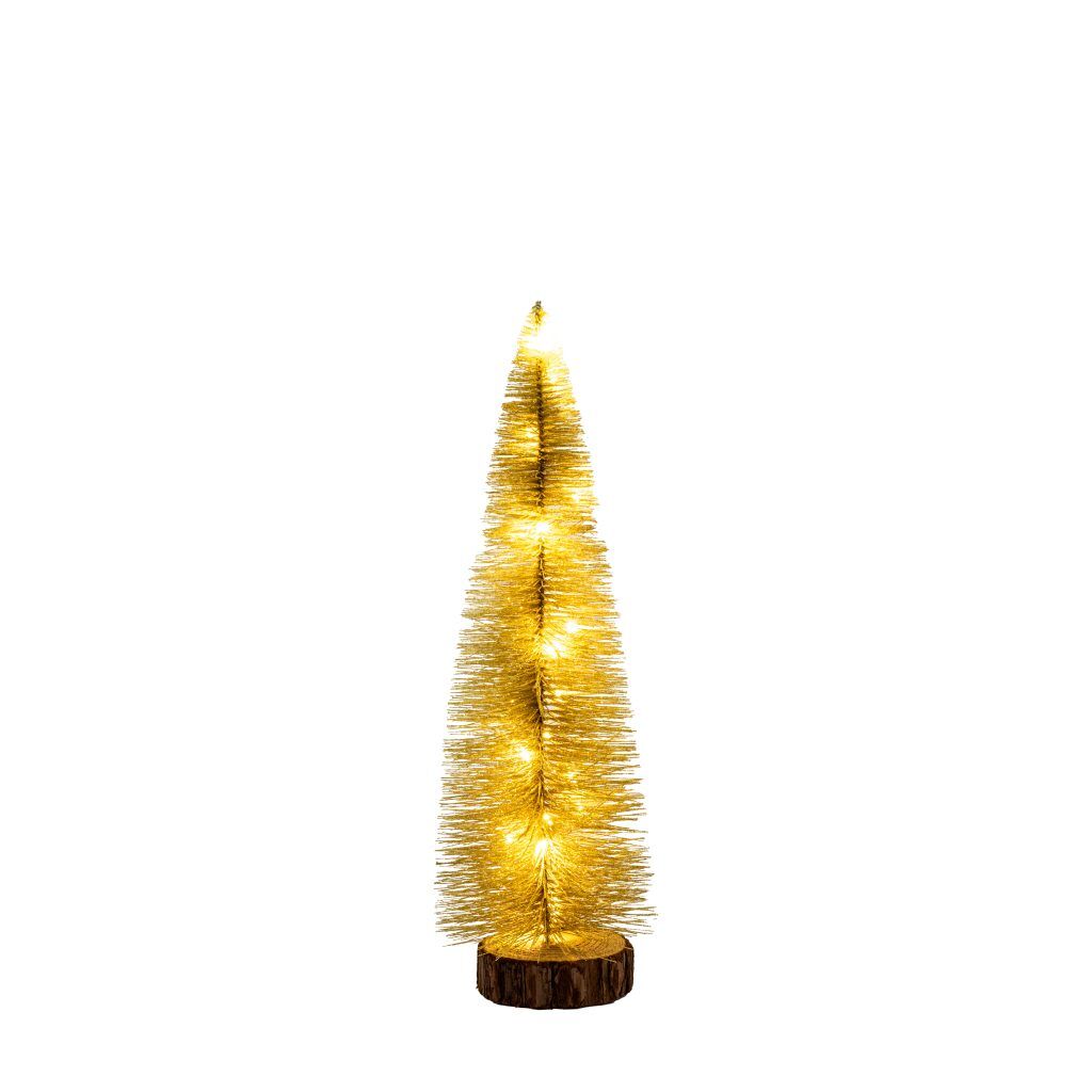 Gallery Direct Brush Tree  LED Lights Gold | Shackletons