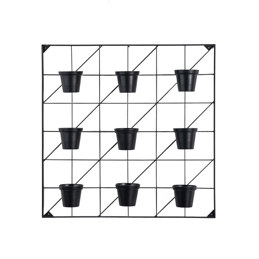 Gallery Direct Carlos Wall Planters  Black | Shackletons
