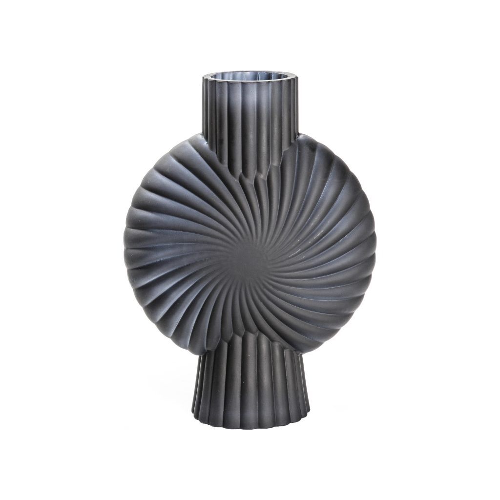Gallery Direct Cassis Vase Frosted Black Small | Shackletons