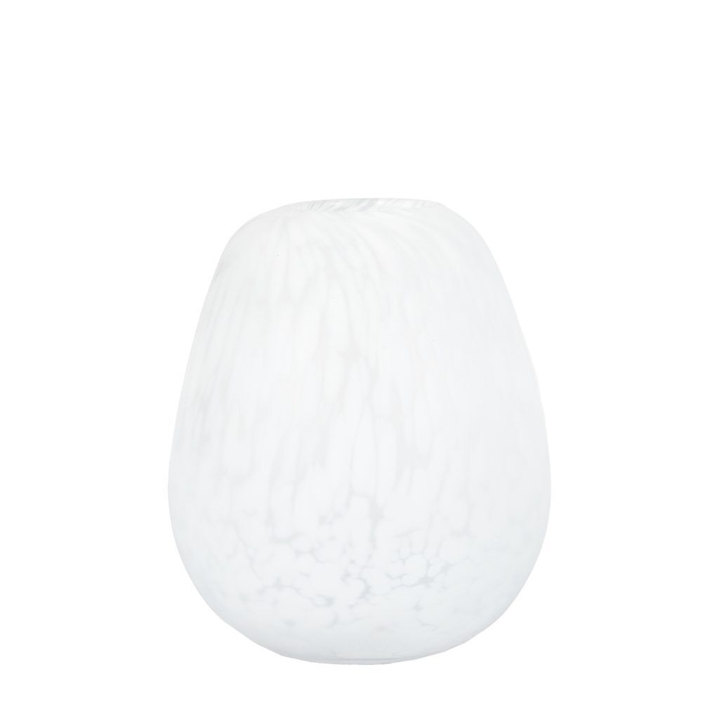 Gallery Direct Linni Vase Large Frosted White Speck | Shackletons