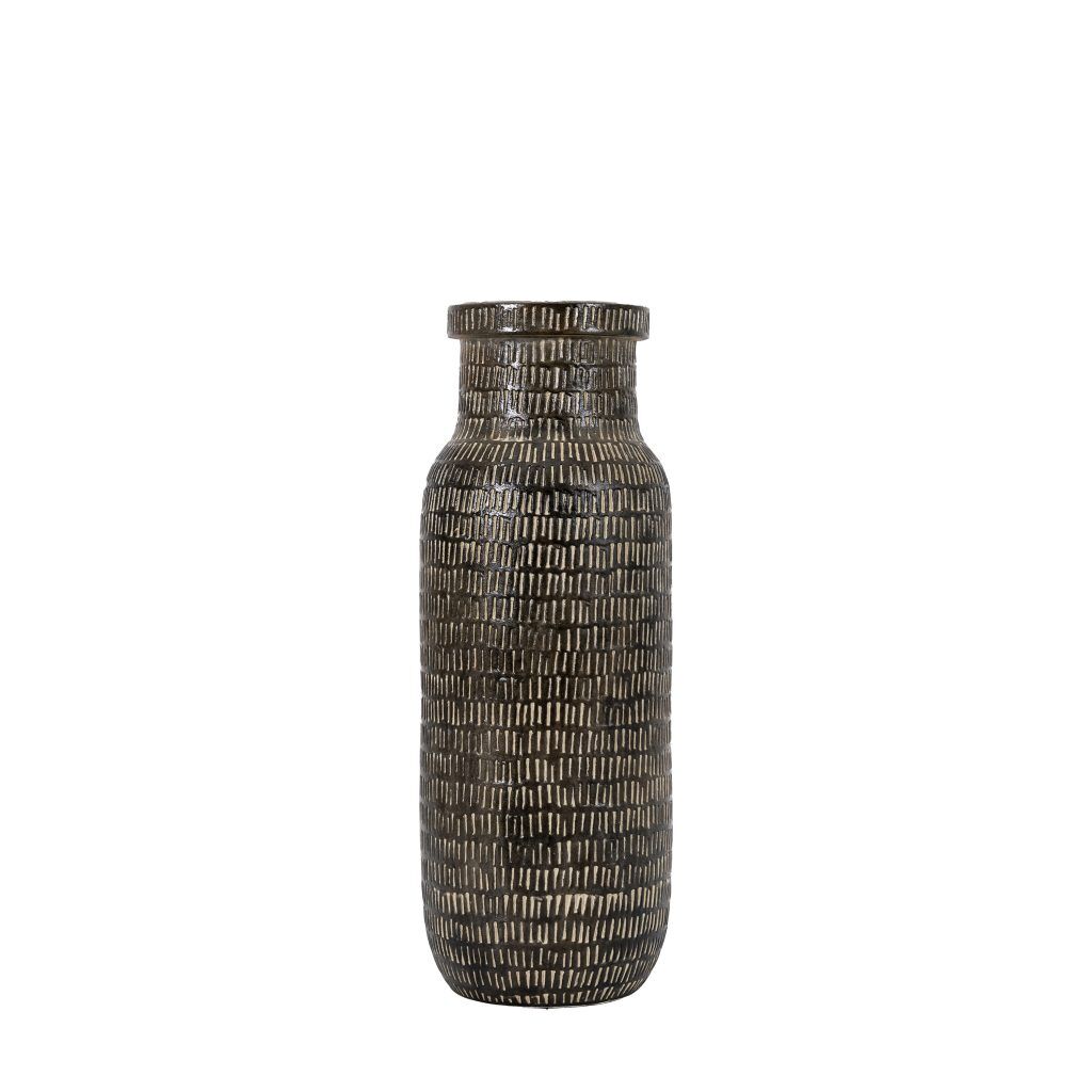 Gallery Direct Sgraffito Vase Tall Black | Shackletons