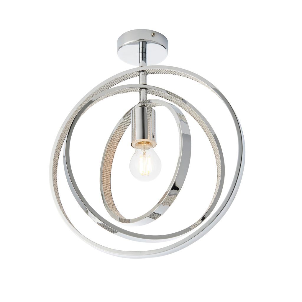 Gallery Direct Merola Bathroom 1 Ceiling Light Chrome | Shackletons