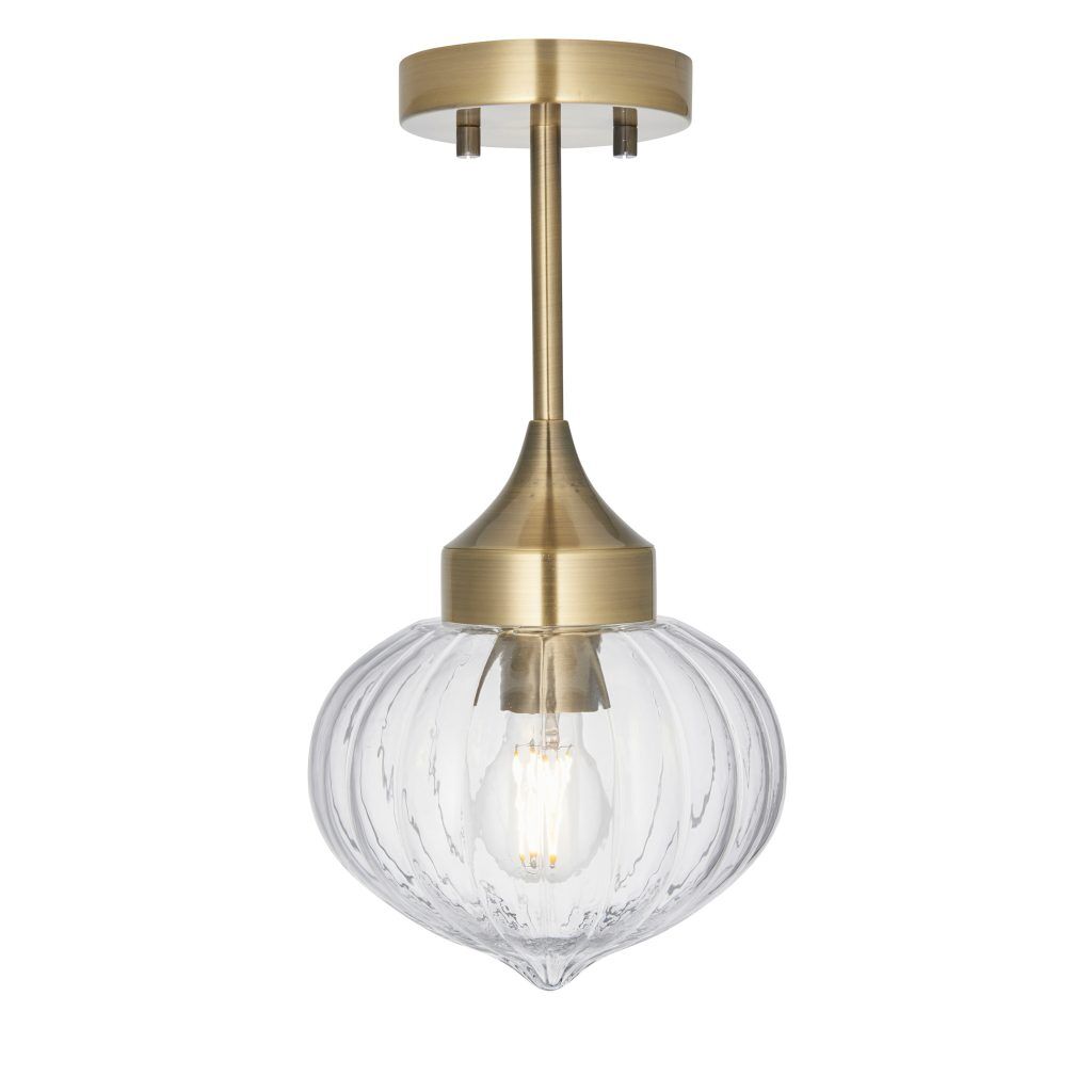 Gallery Direct Addington 1 Ceiling Light Brass | Shackletons