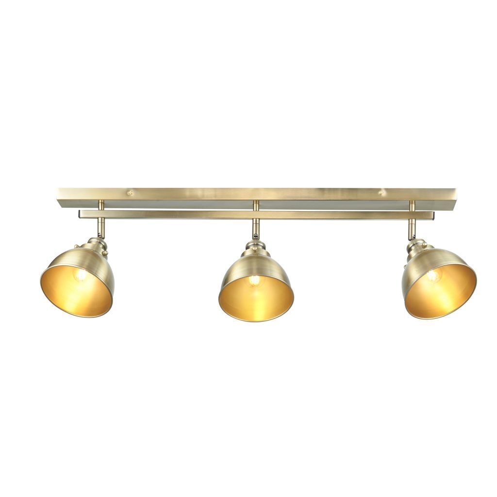 Gallery Direct Wyatt 3 Ceiling Light Brass | Shackletons