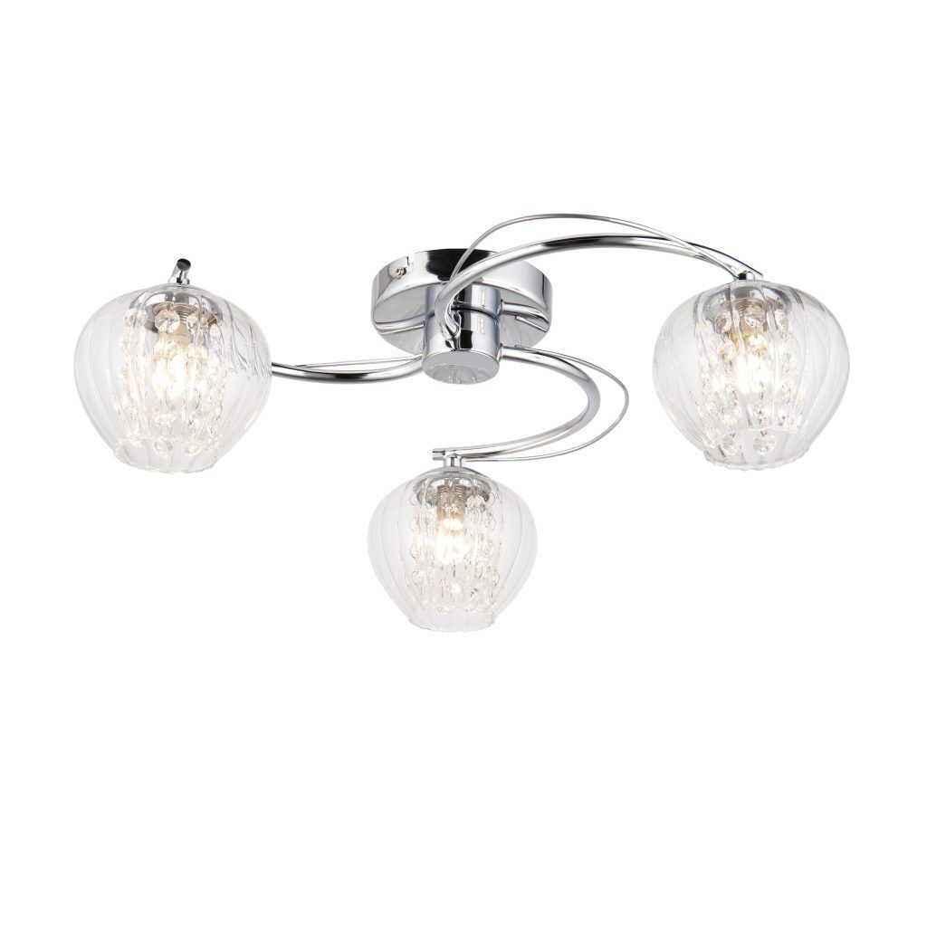 Gallery Direct Mesmer 3 Ceiling Light Chrome | Shackletons