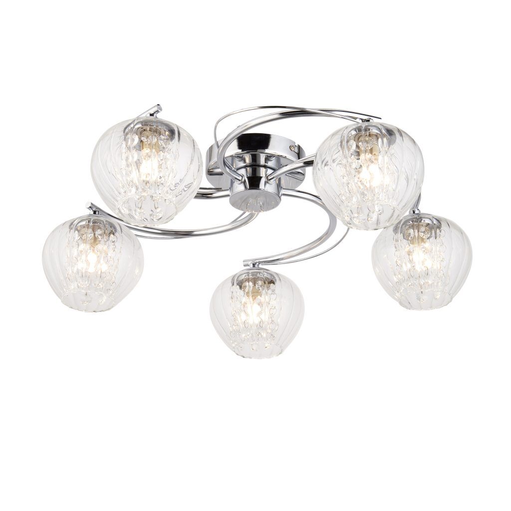 Gallery Direct Mesmer 5 Ceiling Light Chrome | Shackletons
