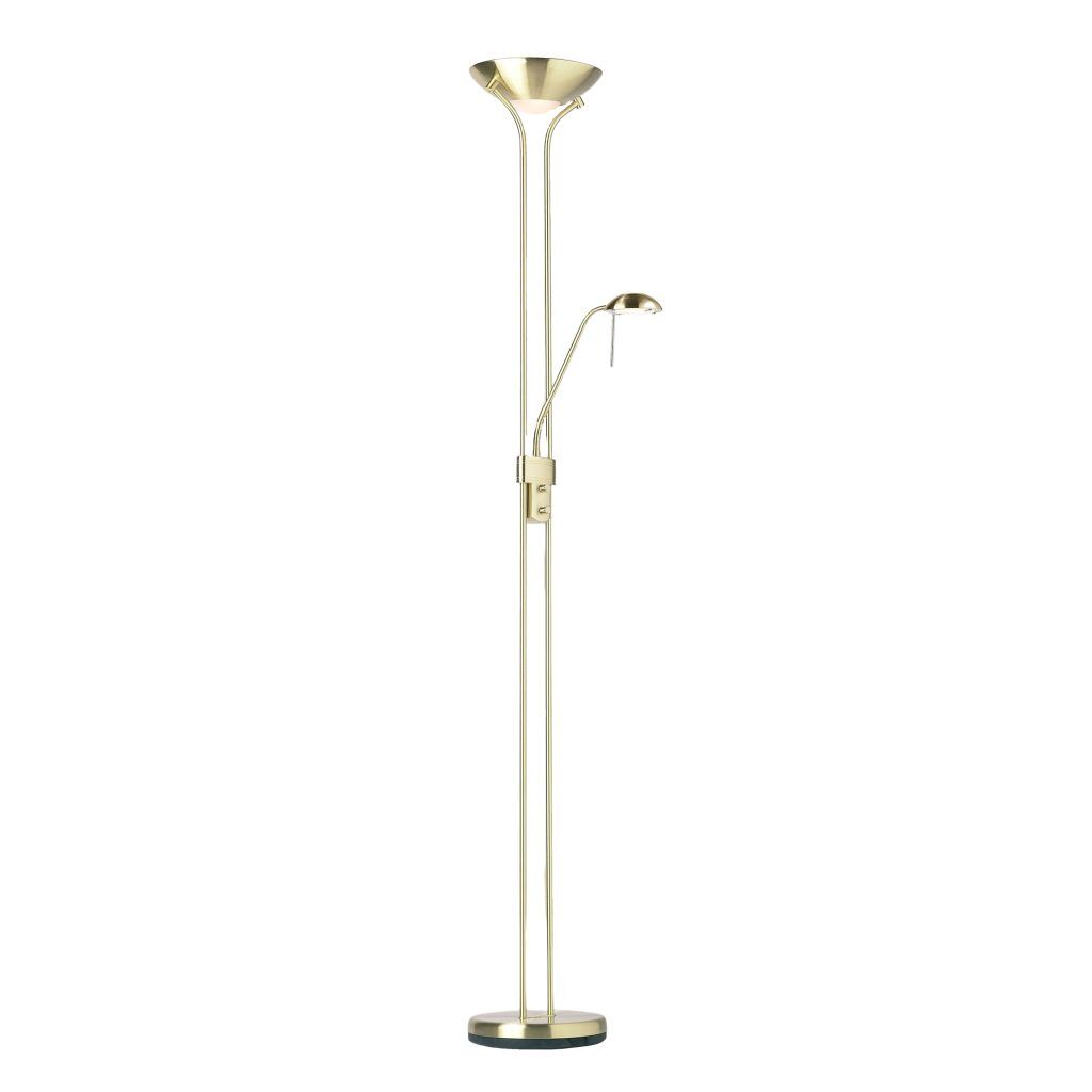 Gallery Direct Rome Floor Lamp Satin Brass | Shackletons