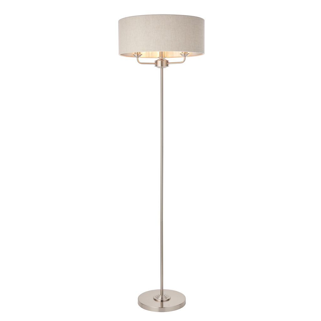 Gallery Direct Highclere 3 Floor Light Chrome  Natural | Shackletons