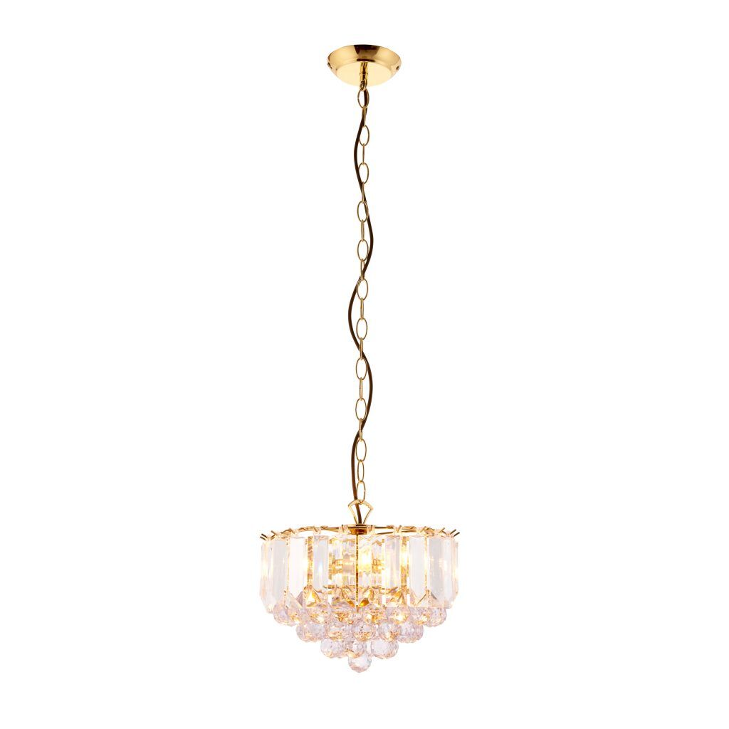 Gallery Direct Fargo 3 Pendant Light Brass 305mm | Shackletons