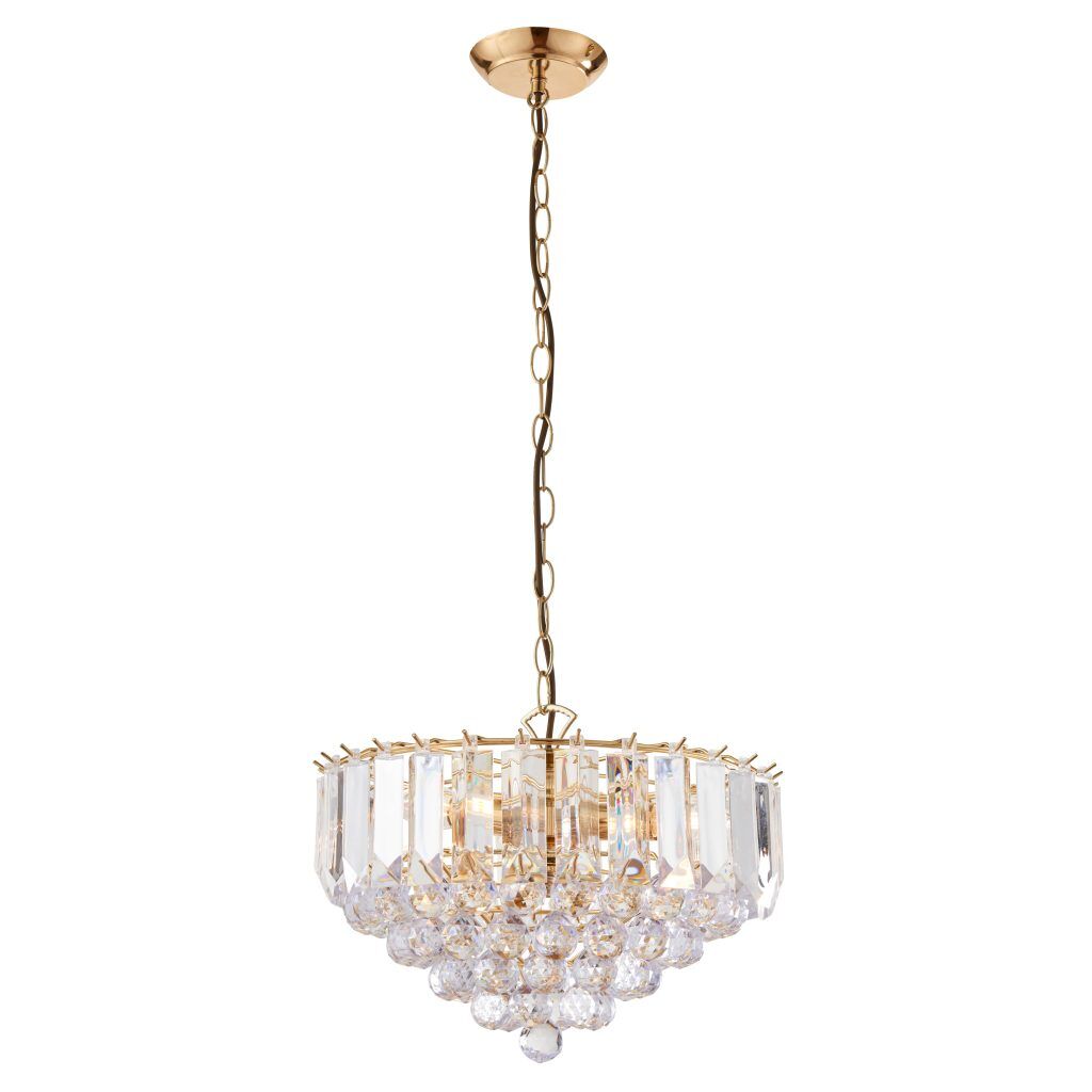Gallery Direct Fargo 3 Pendant Light Brass 380mm | Shackletons