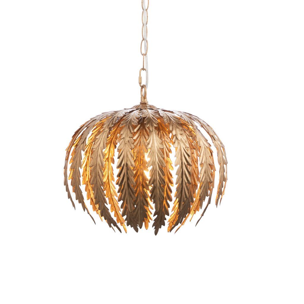 Gallery Direct Delphine 1 Pendant Light Gold Leaf | Shackletons