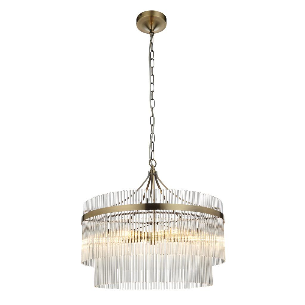 Gallery Direct Marietta 5 Pendant Light Antique Brass | Shackletons