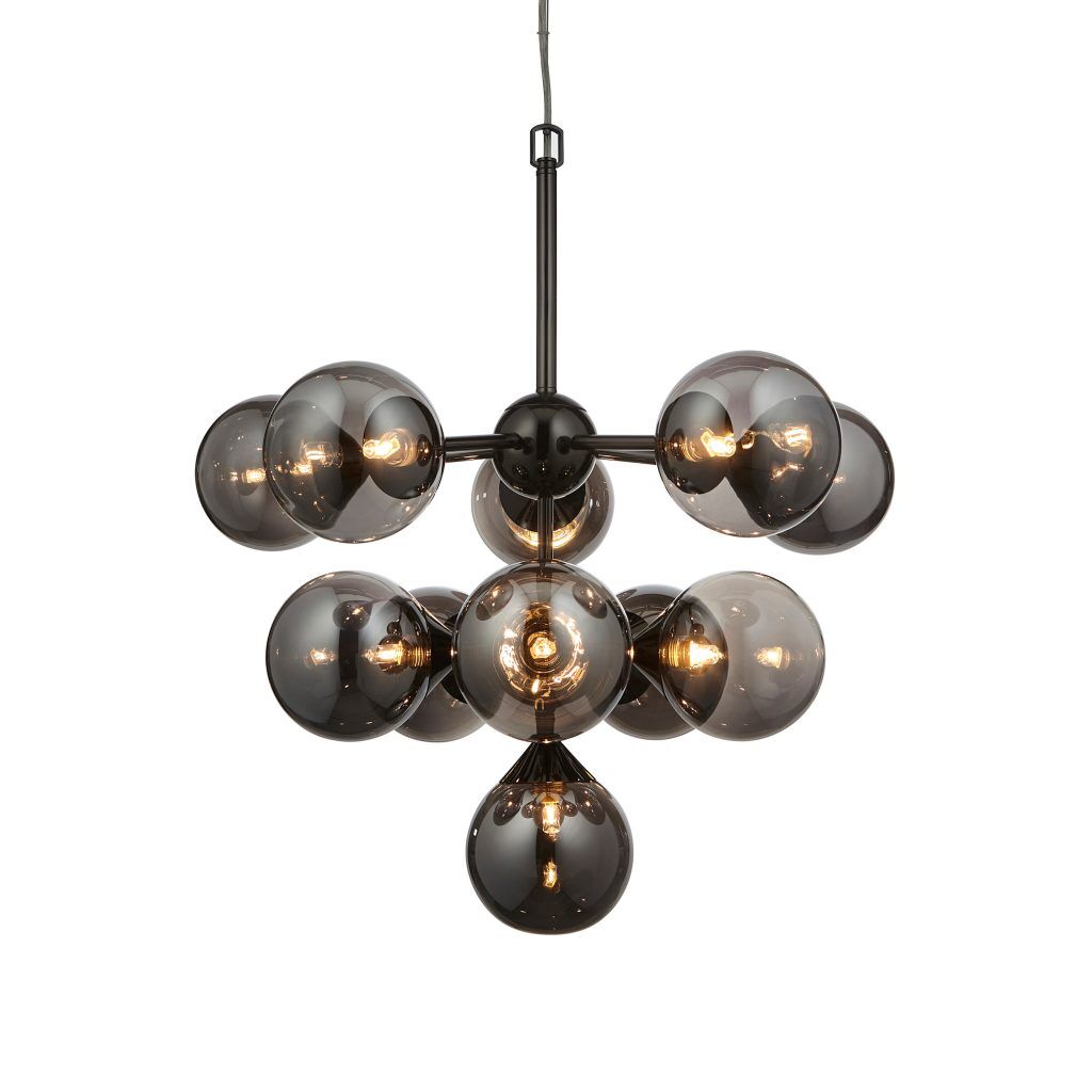 Gallery Direct Oscar 11 Pendant Light Black Chrome | Shackletons