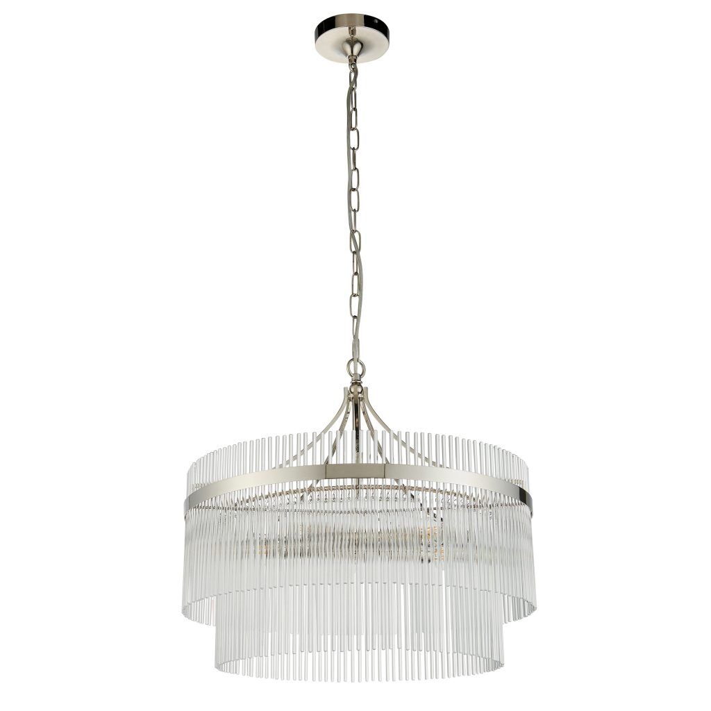 Gallery Direct Marietta 5 Pendant Light Bright Nickel | Shackletons
