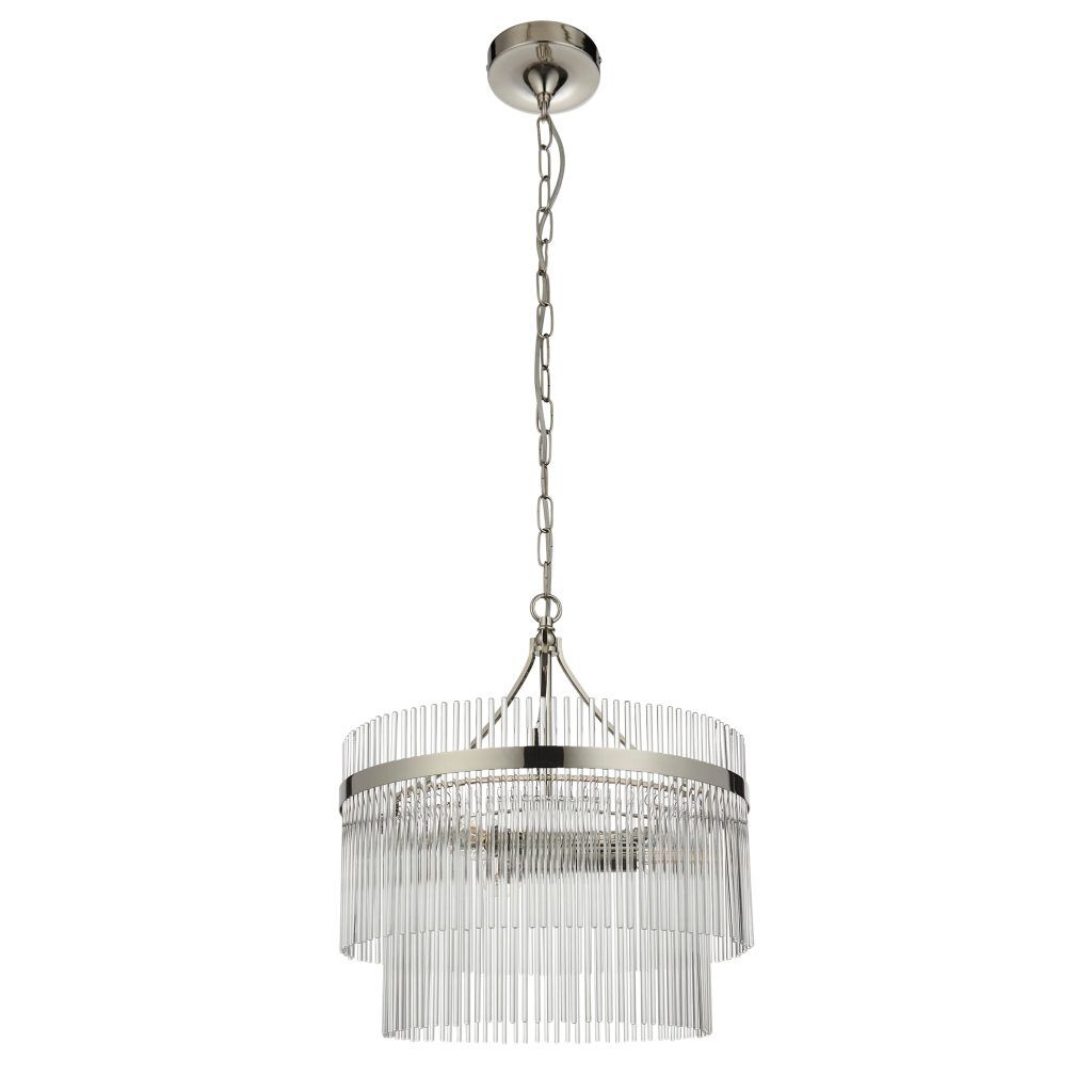 Gallery Direct Marietta 3 Pendant Light Bright Nickel | Shackletons