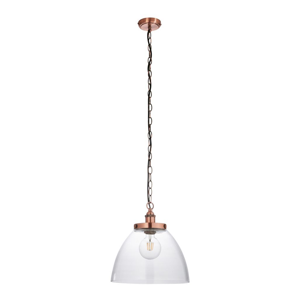 Gallery Direct Hansen Grand 1 Pendant Light Aged Copper | Shackletons