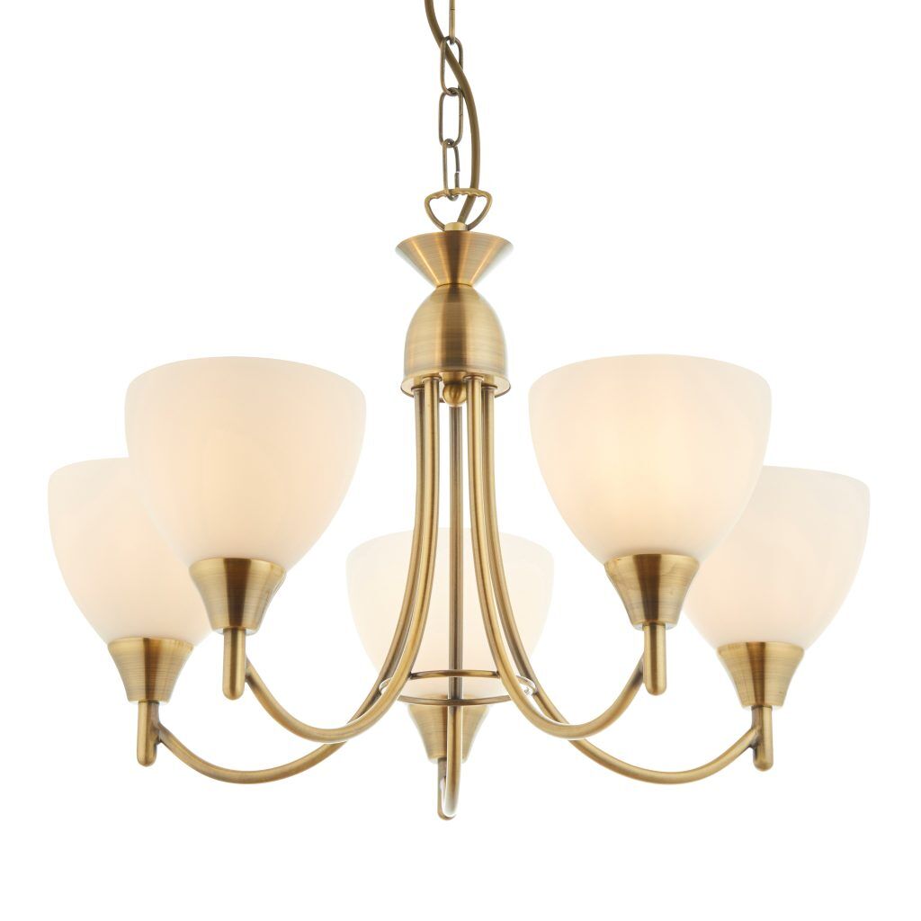 Gallery Direct Alton 5 Pendant Light Antique Brass | Shackletons