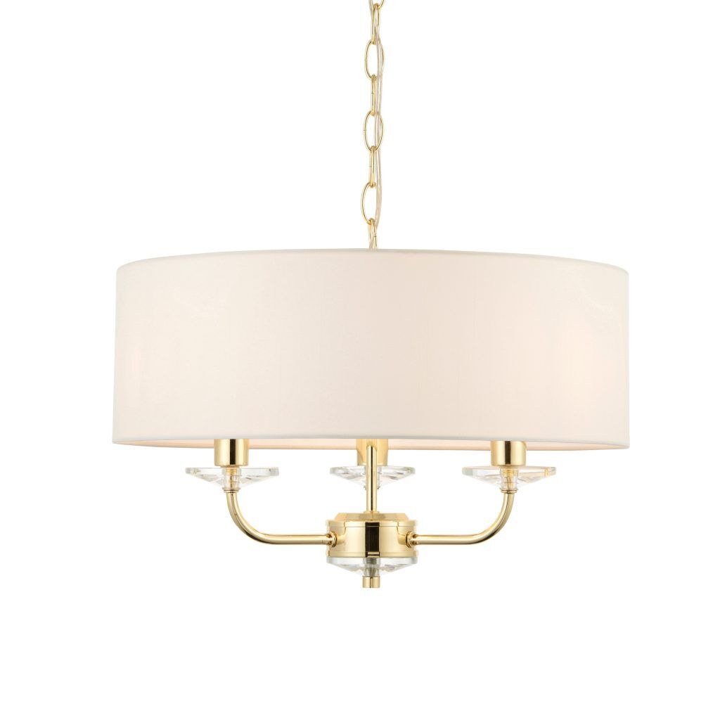 Gallery Direct Nixon 3 Pendant Light Brass | Shackletons