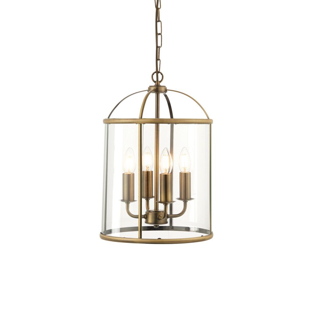 Gallery Direct Lambeth 4 Pendant Light Antique Brass | Shackletons