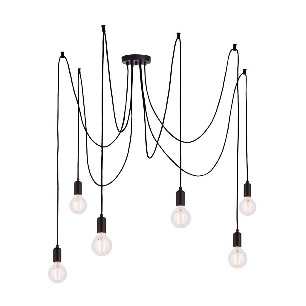 Gallery Direct Studio 6 Cluster Pendant Light Matt Black | Shackletons
