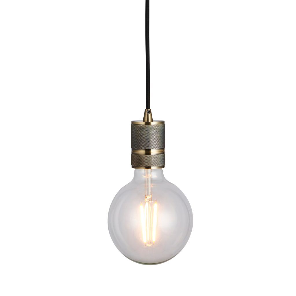 Gallery Direct Urban Pendant Light Antique Brass | Shackletons