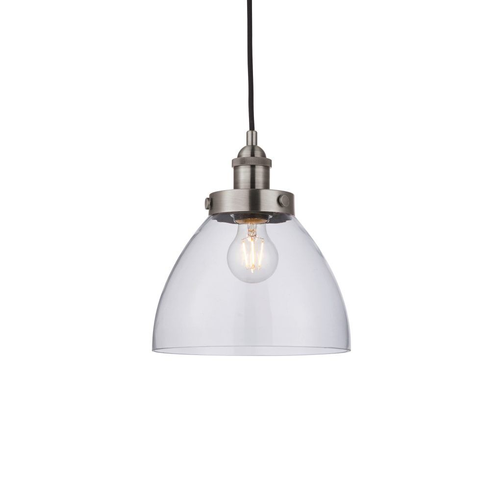 Gallery Direct Hansen 1 Pendant Light Brushed Silver | Shackletons